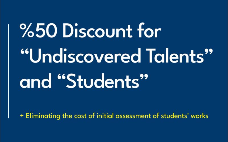 Discount for Undiscovered Talents and Students-Artistam Magazine