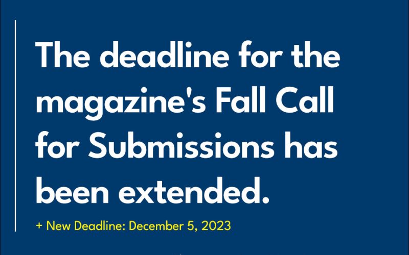 The deadline for Call for Submissions has been extended